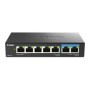 D-Link switch DMS-107, 7 porturi, Standarde si protocoale: IEEE 802.3 10BASE-T,  IEEE 802.3u 100BASE-TX,  IEEE 802.3ab 1000BASE-