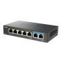 D-Link switch DMS-107, 7 porturi, Standarde si protocoale: IEEE 802.3 10BASE-T,  IEEE 802.3u 100BASE-TX,  IEEE 802.3ab 1000BASE-