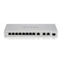XGS1210-12, 12-Port Gigabit webmanaged Switch with 8 port 1G + 3-Port MultiGig 1/2.5/5/10G + 1-Port SFP+