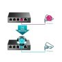 "5-Port Gigabit Easy Smart Switch with 4-Port PoE+ PORT: 4× Gigabit PoE+ Ports, 1× Gigabit Non-PoE Ports SPEC: 802.3at/af, 65 W 