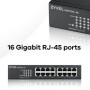 Switch ZYXEL GS1100-16, 16-port, 10/100/1000 Mbps
