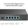 Router TP-Link TL-ER7206, Standarde si protocoale:  IEEE 802.3, 802.3u, 802.3ab, interfata: 1x Fixed Gigabit SFP WAN Port, 1x Fi