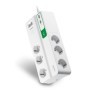 Prelungitor APC cu protectie 6 prize Schuko cablu ≤2.0m 2 porturi USB alb