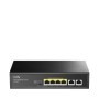 CUDY 6-Port 10/100/1000M PoE+ Switch, 4-Port 10/100/1000 BASE-T Gigabit PoE+ ports, 2-Port 10/100/1000 BASE-T Gigabit Uplink por