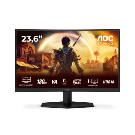 Monitor AOC 23.6" C24G42E, Curvature: 1500R, Diagonal (inch): 23.6, Diagonal (cm): 60, Aspect ratio: 16:9, Panel: VA, Resolution