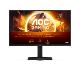 Monitor AOC 24.5" 25G4SXU, Diagonal (inch): 24.5, Diagonal (cm): 62.2, Aspect ratio: 16:9, Panel: IPS, Resolution: 1920x1080, Re