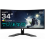 Gigabyte G34WQCP gaming monitor diagonala 34", 797.22 x 333.72 mm, Non-glare type, Rezolutie: 3440 x 1440, Luminozitate: 350 cd/
