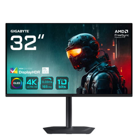 Gigabyte MO32U gaming monitor diagonala 31.5", 699.48 x 394.73 mm, OLED, Anti-Reflection, Rezolutie: 3840 x 2160 (UHD), Luminozi