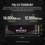 SSD CORSAIR MP700 PRO SE 4TB PCIE 5.0 x4 NVMe M.2, viteza de citire 14000 MB/s, viteza de scriere 12000 MB/s