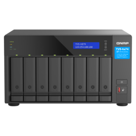 NAS QNAP H874 8-Bay, CPU Intel® Core™ i5-12400 6-core 12-thread Processor, up to 4.4GHz, RAM 32GB (2x 16GB) DDR4 SODIMM (Max. 12