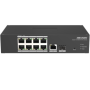 Switch 8 porturi PoE Hikvision DS-3T1310P-SI/HS prezinta 8 × 10/100 Mbps PoE port,1 × 1 Gbps RJ45 port,1 × 1 Gbps fiber optical 