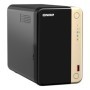 NAS QNAP 264 2-Bay, CPU Intel Celeron N5105/N5095 4-core/4-thread Processor, RAM 8 GB DDR4 (onboard, not expandable), HDD 2 x 2.