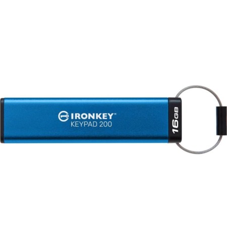 USB Flash Drive Kingston 16GB IronKey Keypad 200, USB 3.2 Gen1, FIPS140-3 Lvl 3 (Pending) AES-256 Encrypted