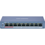 Switch Hikvision DS-3E0109P-E/M(B), 8-port, PoE