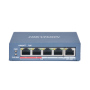 Switch Hikvision DS-3E0105P-E(B), 4-port, PoE