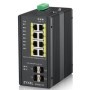 Zyxel RGS200-12P-ZZ0101F 12-port GbE Managed PoE Switch, Layer2, 8 ports100/1000 Mbps PoE, 4 ports Gigabit SFP.