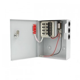 Surse alimentare 12V pentru camere Sursa alimentare CCTV 12V 3A 4 iesiri cu backup STR1203-04CB Strong Euro Power