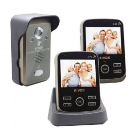 Videointerfoane Videointerfon wireless KIVOS KDB301 cu senzor de prezenta si 2 monitoare Kivos
