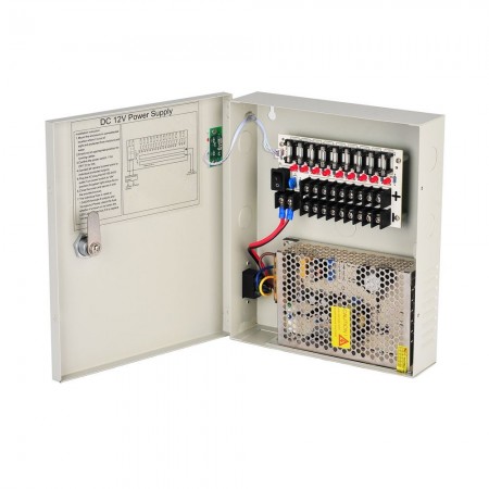 Surse alimentare 12V pentru camere Sursa alimentare 12V / 5A cu 9 iesiri AndGood