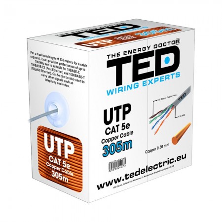 Accesorii montaj Cablu UTP categoria 5 / 2 x 4 fire Cupru TED