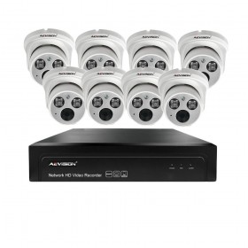 Sisteme de supraveghere Sistem supraveghere video IP 8 camere dome 30m 1080P Aevision AEVISION