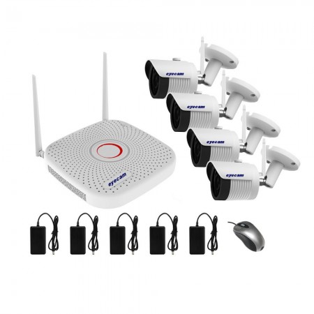 Sisteme de supraveghere Sistem supraveghere video Wifi 1080P 4 camere Eyecam Eyecam