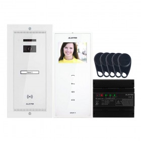 Videointerfoane Videointerfon Electra Smart+ 3.5” pentru o familie montaj incastrat - alb ELECTRA