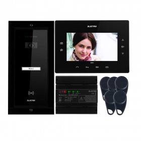 Videointerfoane Videointerfon Electra Extra 7” pentru o familie montaj incastrat - negru ELECTRA