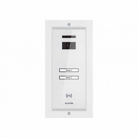 Videointerfoane Panou video exterior Electra Smart pentru 2 familii incastrat alb ELECTRA