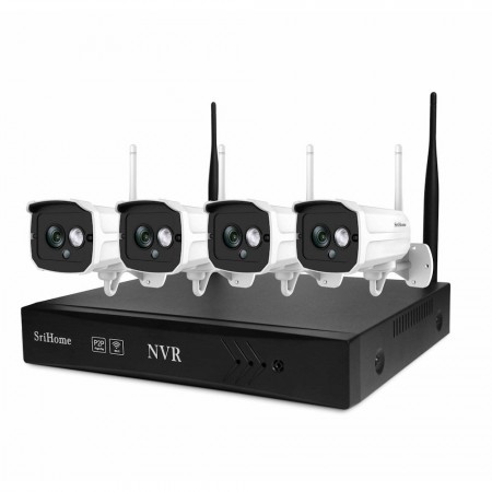 SISTEM SUPRAVEGHERE VIDEO IP WIRELESS NVR 4 CAMERE SRICAM NVS001