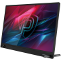 Prestigio TwinScreen 16, 15.6" IPS FHD (1920*1080@60Hz) portable monitor with different ports: 1*HDMI 2.0, 2*USB Type-C, 1*USB 2