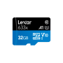 LEXAR 32GB High-Performance 633x microSDHC UHS-I, up to 100MB/s read 20MB/s write C10 A1 V10 U1, Global EAN: 843367119660