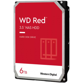 HDD NAS WD Red SMR (3.5'', 6TB, 256MB, 5400 RPM, SATA 6Gbps, 180TB/year)