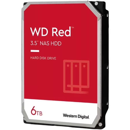 HDD NAS WD Red SMR (3.5'', 6TB, 256MB, 5400 RPM, SATA 6Gbps, 180TB/year)