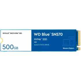 SSD WD Blue SN570 500GB M.2 2280 PCIe Gen3 x4 NVMe TLC, Read/Write: 3500/2300 MBps, IOPS 360K/390K, TBW: 300