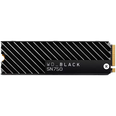 SSD WD Black SN750 HeatSink 1TB M.2 2280 D5-M PCIe Gen3 x4 NVMe, Read/Write: 3470/3000 MBps, IOPS 515K/560K, TBW: 600