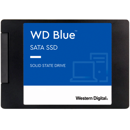 SSD WD Blue SA510 500GB SATA 6Gbps, 2.5", 7mm, Read/Write: 560/510 MBps, IOPS 90K/82K, TBW: 200