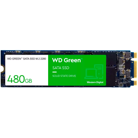 SSD WD Green 480GB SATA 6Gbps, M.2 2280, Read: 545 MBps
