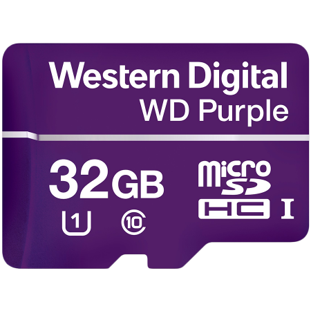 MicroSDHC Card WD Purple SC QD101 Ultra Endurance 32GB, SDA 6.0, Speed Class 10, TBW 16