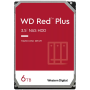 HDD NAS WD Red Plus 6TB CMR, 3.5'', 256MB, 5400 RPM, SATA 6Gbps, TBW: 180