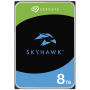 HDD Video Surveillance SEAGATE SkyHawk 8TB CMR, 3.5", 256MB, SATA, RV Sensors, Rescue Data Recovery Services 3 ani, TBW: 180, He