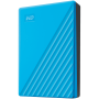 HDD Extern WD My Passport 4TB, 256-bit AES hardware encryption, Backup Software, Slim, USB 3.2 Gen 1 Type-A up to 5 Gb/s, Blue S