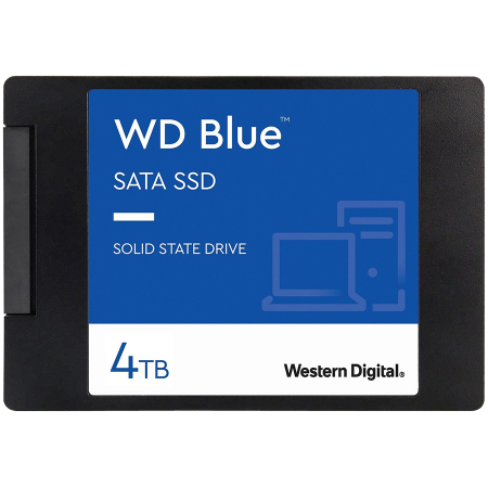 SSD WD Blue 4TB SATA, 2.5", 7mm, Read/Write: 560/520 MBps, IOPS 87K/83K, TBW: 600