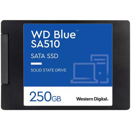 SSD WD Blue SA510 2TB SATA, 2.5", 7mm, Read/Write: 560/530 MBps, IOPS 95K/84K, TBW: 500