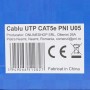 Cablu UTP CAT5e PNI U05 cu 4 perechi pentru internet 1 Gigabit si sisteme de supraveghere Rola 305m