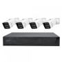 Kit supraveghere video PNI House IPMAX POE 3, NVR cu 4 porturi POE, ONVIF si 4 camere cu IP 3MP, de exterior, Power over Etherne