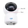Camera supraveghere video PNI IP390T 1080P cu PTZ WiFi H264+ suporta microSD 128GB, Night Vision, aplicatia Tuya, P2P, Android, 