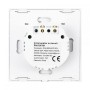 Intrerupator cu touch PNI SH101 alb cu LED indicator cu panoul frontal din sticla temperata transparenta, iar carcasa din spate 