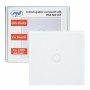 Intrerupator cu touch PNI SH101 alb cu LED indicator cu panoul frontal din sticla temperata transparenta, iar carcasa din spate 