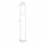 Stalp pentru iluminat exterior Vivalux TOKYO, E27, max. 1x60W, IP44, Ø76x800mm, Negru, bec neinclus